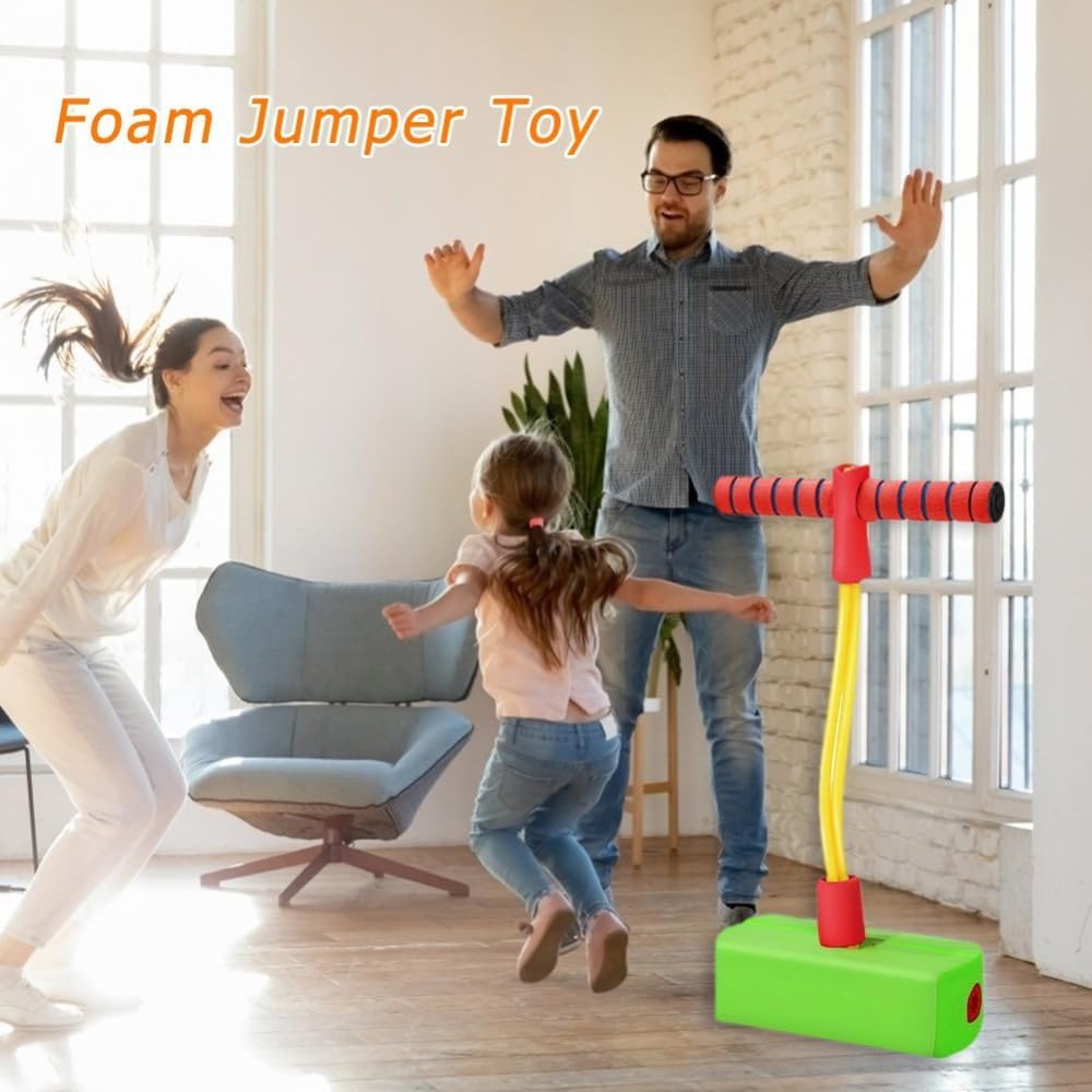 DEVHEART Jumping Promotes Growing Taller- Pogo Stick Foam Pogo Jumper for Kids, Toys for 3-10 Year Old Boys Girls Outdoor Toys Indoor Toys Fun Gifts Christmas Stocking Stuffers Gifts