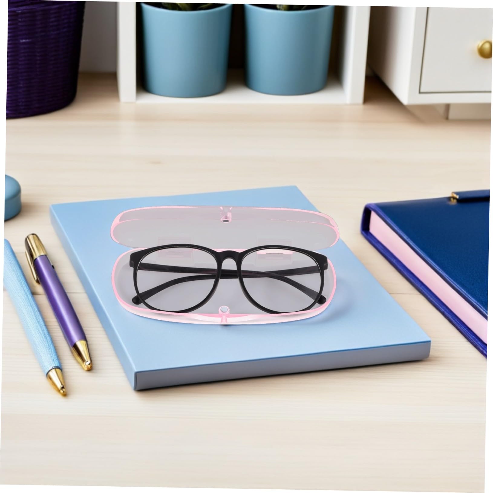 10pezzi Scatola Porta Occhiali Trasparente Rigida Antiurto Custodia Da Viaggio Per Occhiali Da Sole Vista Antipolvere e Portatile Unisex