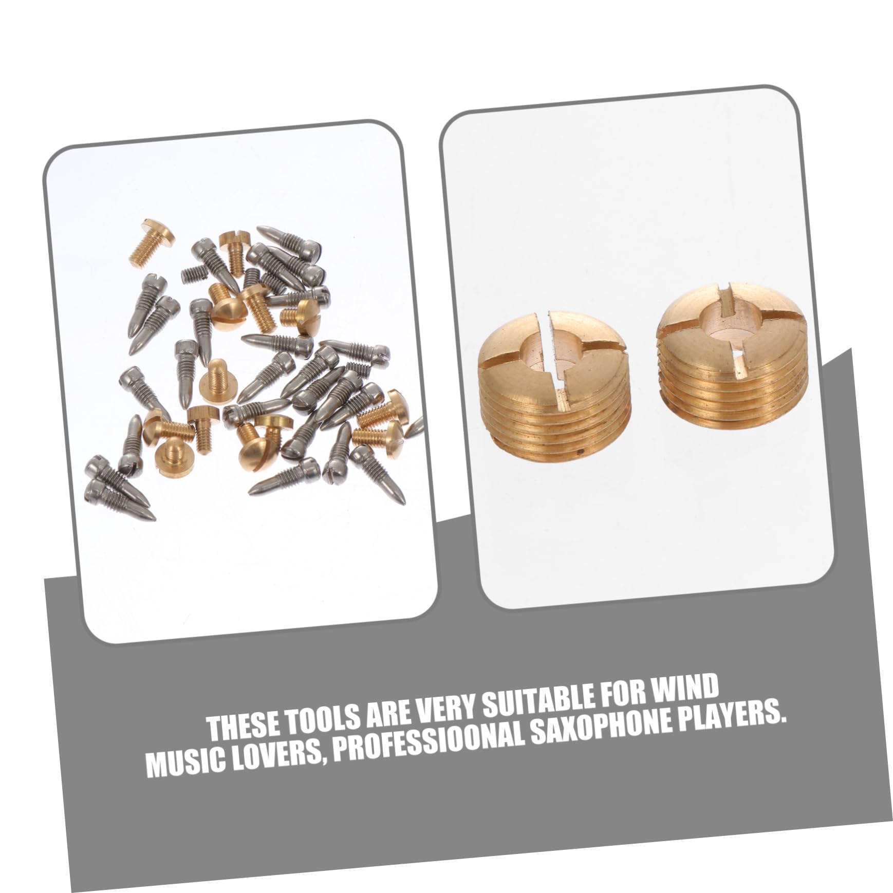 Kit Riparazione Sax Alto, Accessori DIY Viti e Molle | Parti per Manutenzione e Sostituzione, Metallo e Sheepskin, per Appassionati di Strumenti a Fiato Colore Casuale