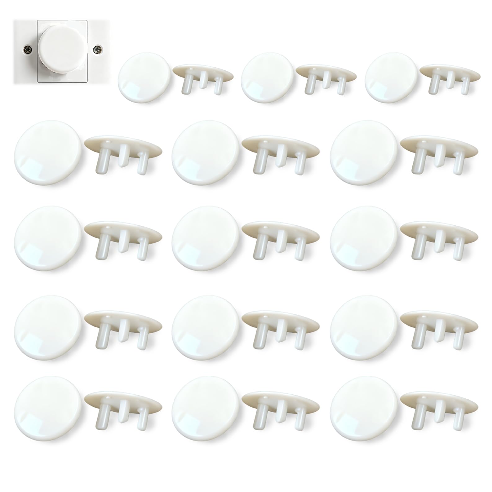 30Packs Plug Socket Covers UK, Baby Child Safety Socket Covers, Child Proof Outlet Plug Guards, Tight Grip Electrical Socket Caps for Children Toddler Home School Nursery Safety Protection