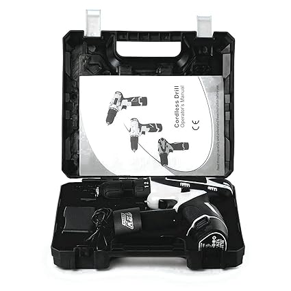 MAHA heavy 10mm Keyless chuck Screw gun with fast charger, LED spot light and 2 Lithium batteries 220W Two Speed Charging Battery Screw Driver Cordless Screwdriver Gun Power Tool MultiColor