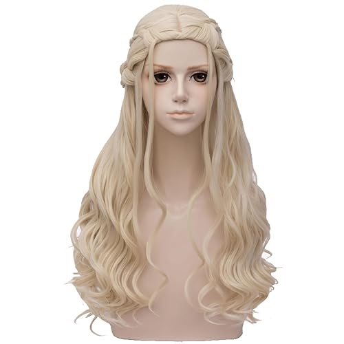 Miniatura 8 de Peluca rubia larga con trenzas de Probeauty para cosplay incluye casquillo de peluca talla única