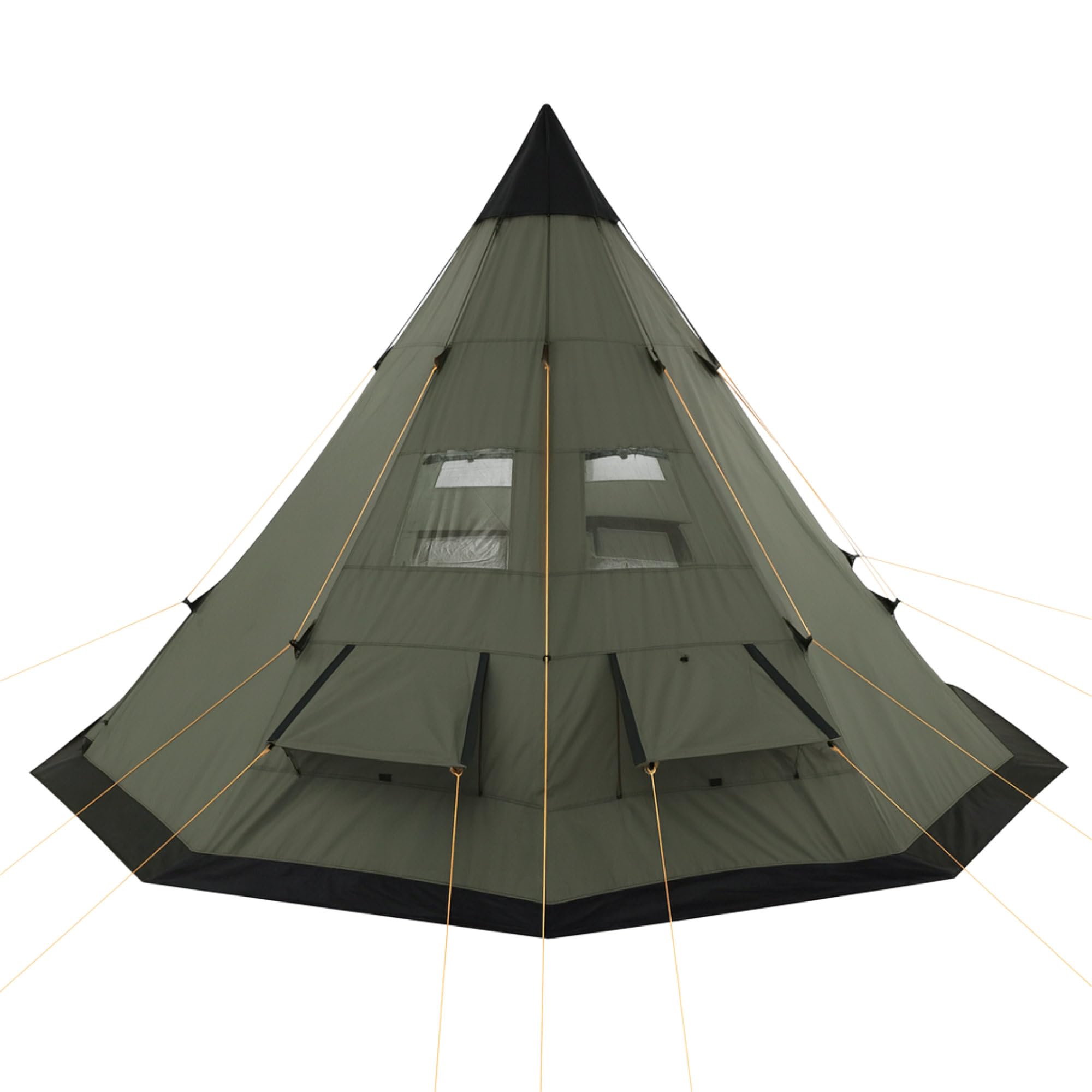 CampFeuer Tienda de Campaña Tipi Spirit | 4 Personas | Columna de Agua 3.000 mm | Ligera | Carpa | Tienda de Campaña Piramidal, Tienda Grupo, Tienda Camping, Tienda Familiar | Acampada, Senderismo