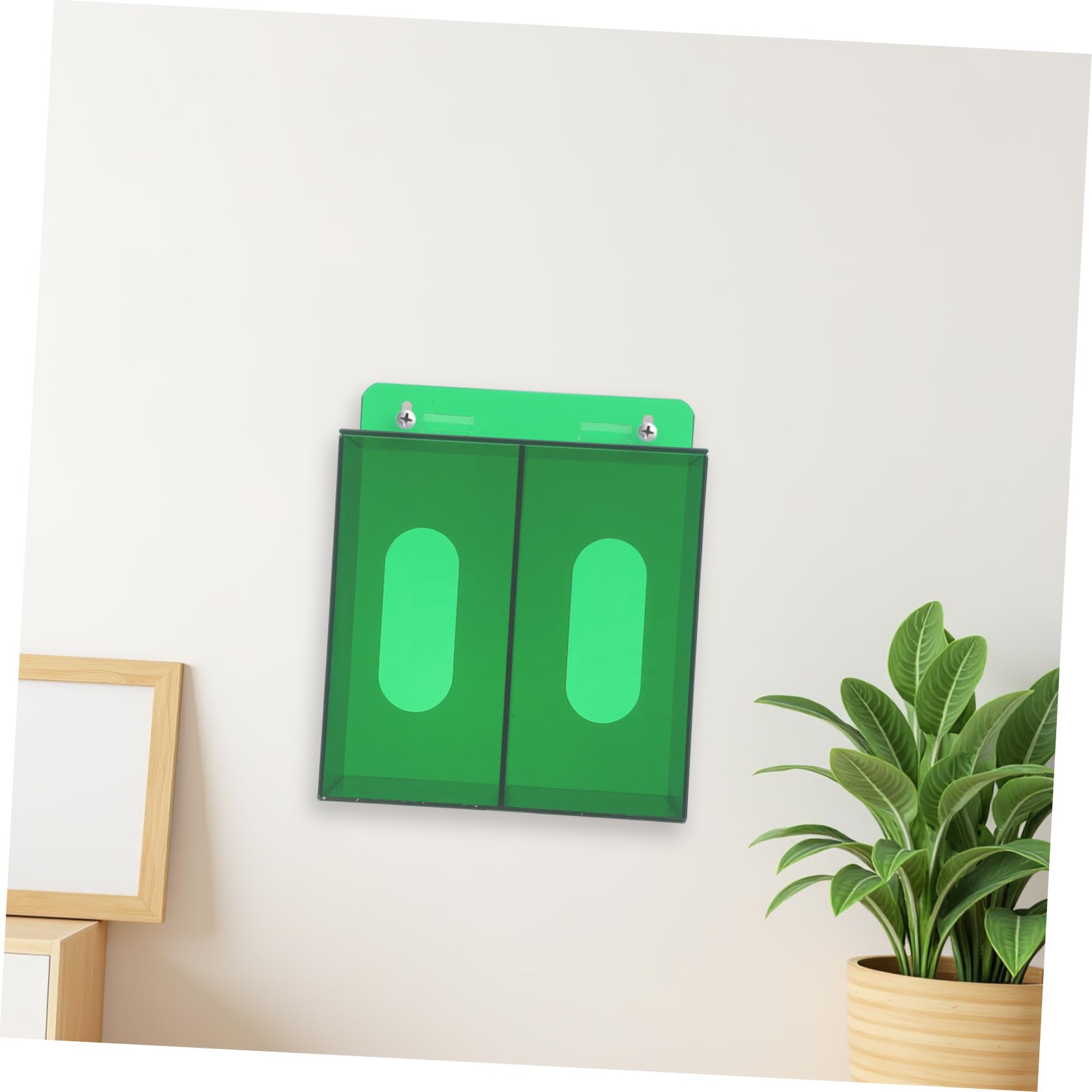 Zerodeko Porta Mascherine in Acrilico con Supporto per Guanti Contenitore Salvaspazio e Resistente per Organizzazione Efficiente da Muro