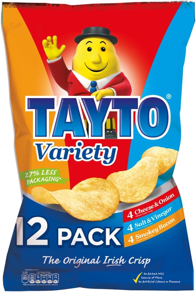 Variety Pack (12 x 25g Packs of Irish Tayto)