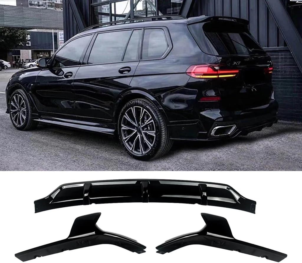 youngercar g07 rear diffuser bumper lip for 2019-2023 2024 2025 2026 bmw x7 g07 m sport gloss black abs rear splitter lip