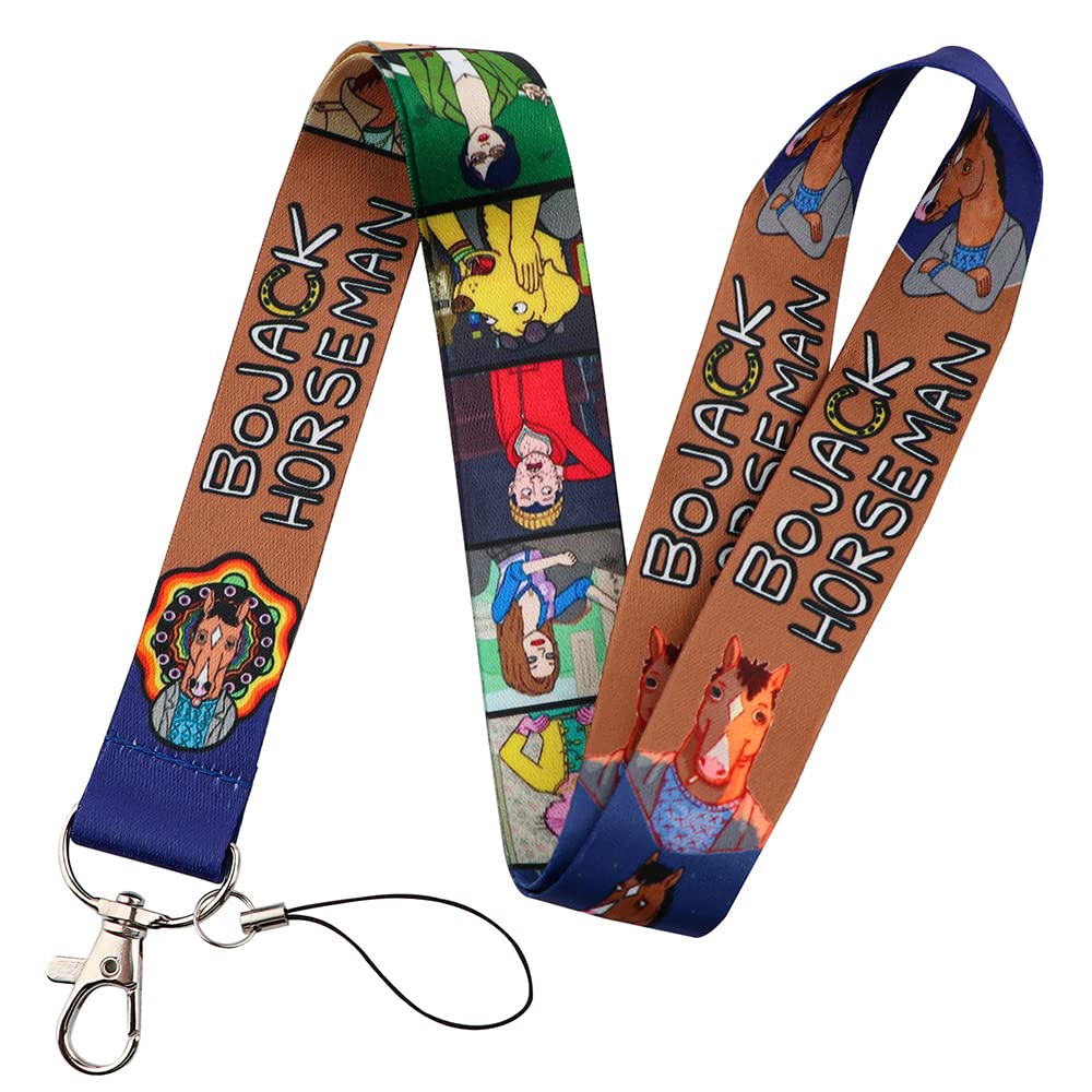 Pinstant Bojack Horseman Animated Comedy TV Show Will Arnett 17.7 Neck Lanyard Keychain Holder ID Badge Mobile Phone Pin Strap by