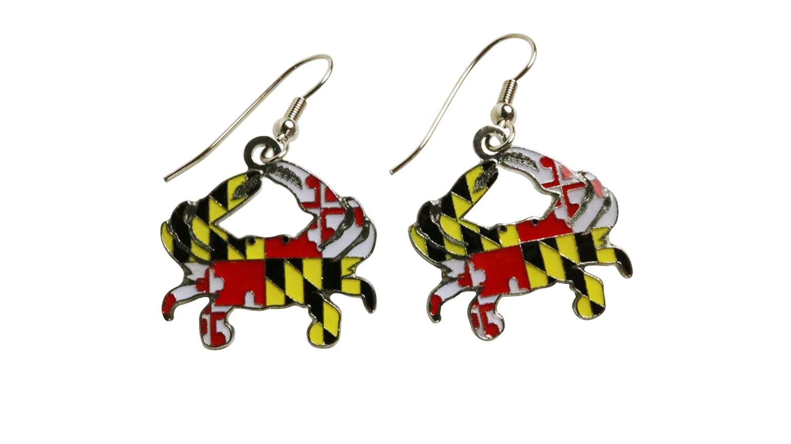 Maryland Flag Women's Jewelry Earrings (3 options - Crab, Heart & Snowman Earrings)