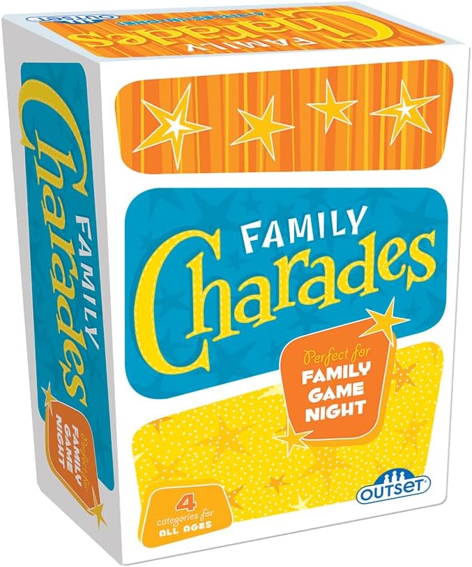 Outset Media Charadas familiares con más de 800 charadas, perfectas para la noche de juegos en familia, 2 o más equipos a partir de 10 años