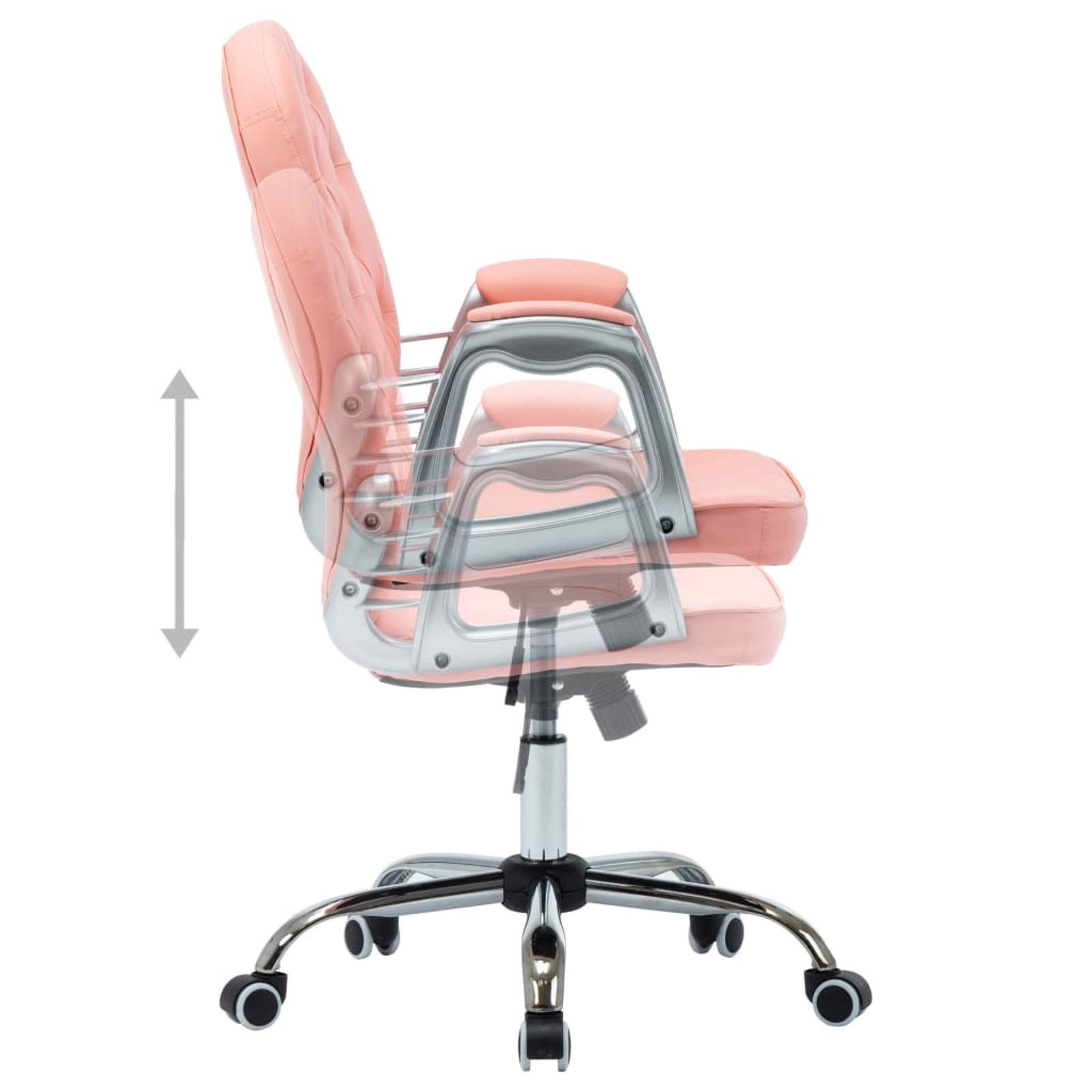 Homgoday Mobilier de bureau pivotant en simili cuir, décoration de meubles, meubles d'intérieur/extérieur pour salon bureau