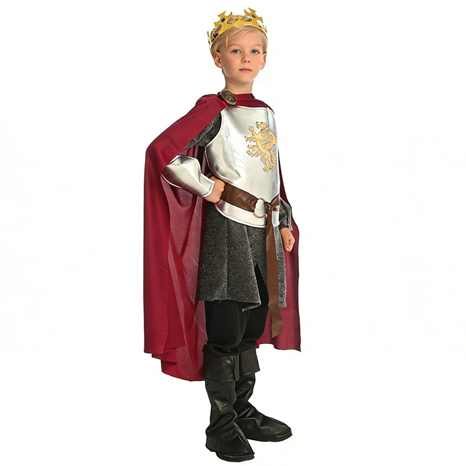 Faschingskostüme Kinder Junge König Kostüm Mittelalterliches Fancy Dress Outfit Mit Langem Umhang Und Zepter Für Kinder Hochwertiges Verkleidungsset Für Fasching Und Rollenspiel Kinderkostüme Mädchen
