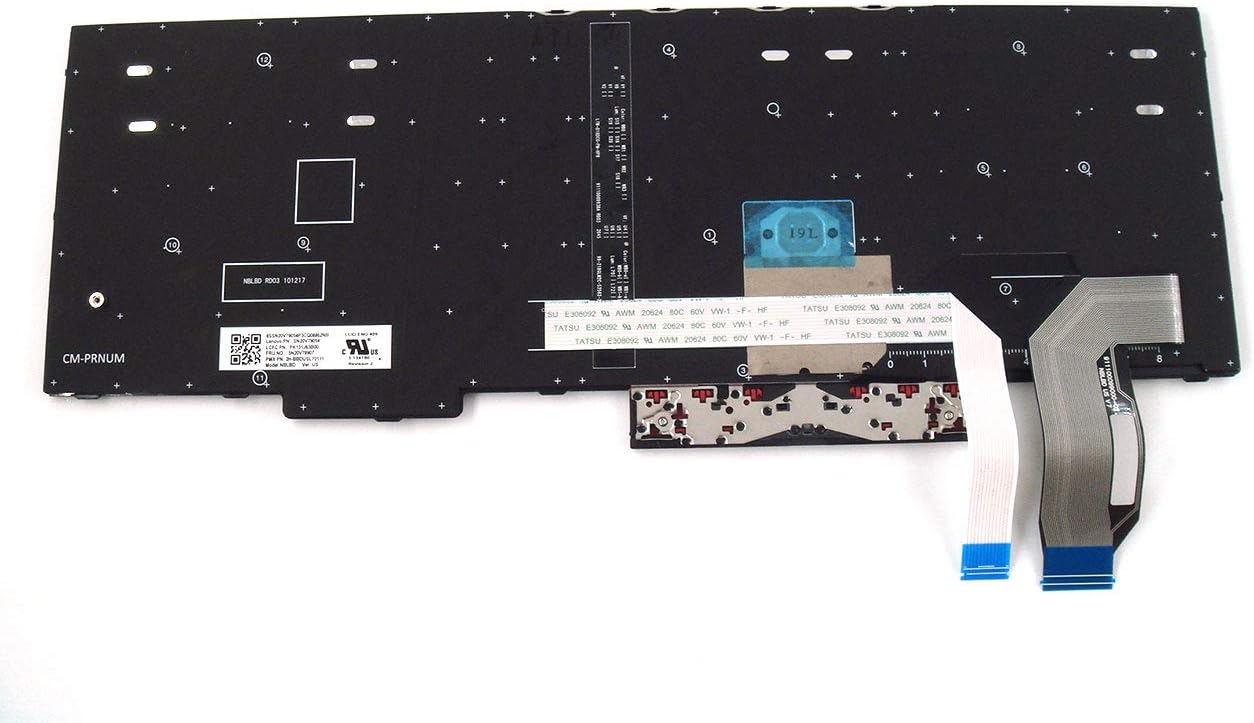 Parts for Lenovo ThinkPad T15 P15S 1th Gen Keyboard US English Layout Backlit 15.6 inch 5N20V78907