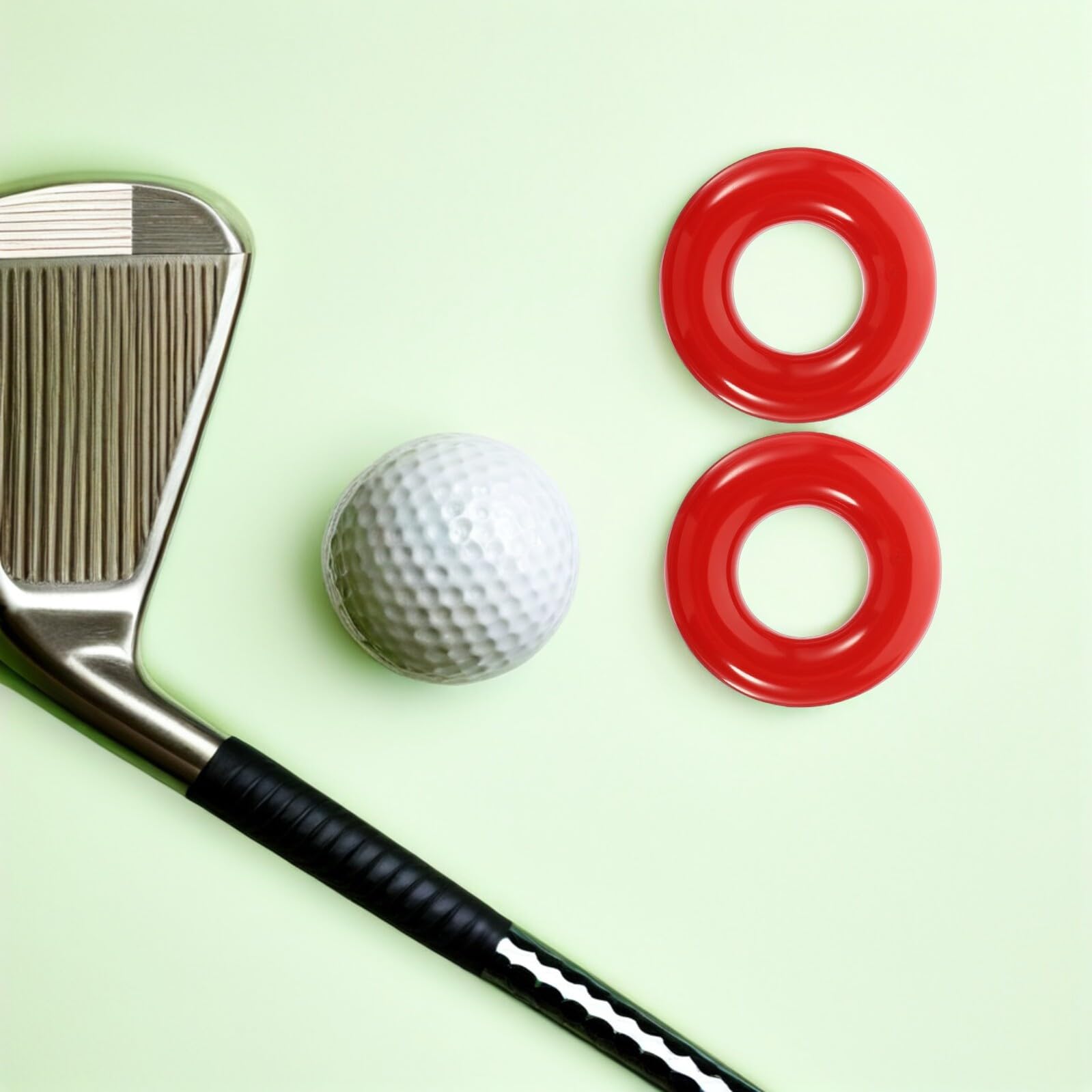 Anillo de Pesas de Golf para Práctica, 4 Piezas de Hierro Rojo