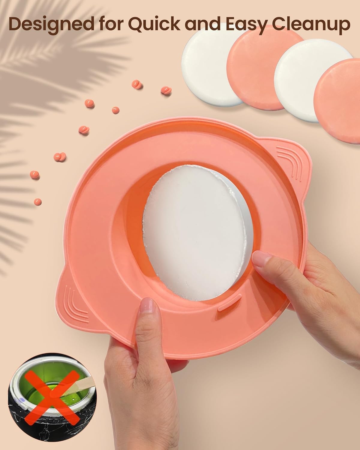IFANZETECH Scaldacera Cera Brasiliana Kit, Scaldacera con Temperatura Display Digitale LCD, 400g Ceretta Brasiliana, 30 Spatole, 1 Pentola Silicio, Depilazione Per Uomo e Donna