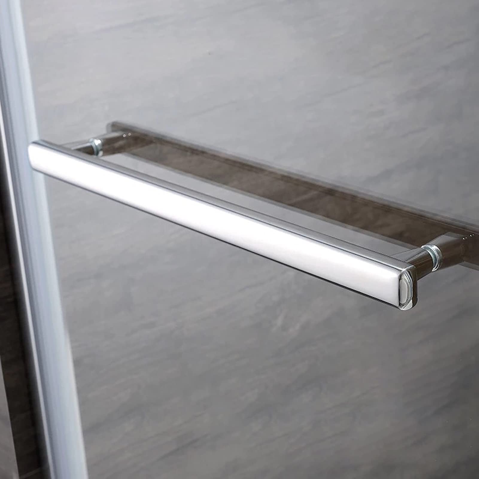 RWRAPS Poignée de Porte en Verre à Pousser et à Tirer pour Salle de Bain, poignée de Porte en Acier Inoxydable pour Porte en Verre, Finition entièrement polie - Remplacement du Bouton de Porte ()