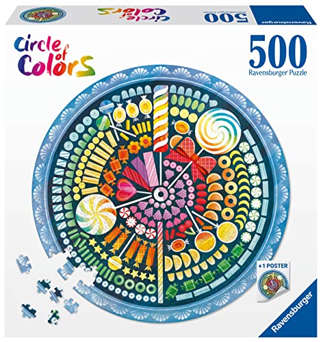 Ravensburger Puzzle 17350 - Circle of Colors Candy - 500 Teile Rundpuzzle für Erwachsene und Kinder ab 12 Jahren