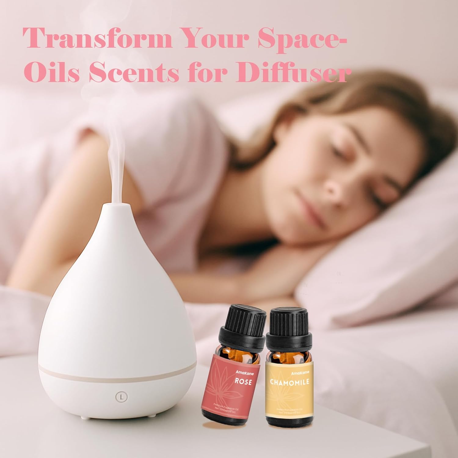 AmaKane Floral Fragrance Oils, Flower Essential Oils for Diffusers for Home, Candle Soap Making Scents 6x10ml, Rose, Jasmine, Chamomile, Neroli, Magnolia, Cherry Blossom Essential Oil - Image 4