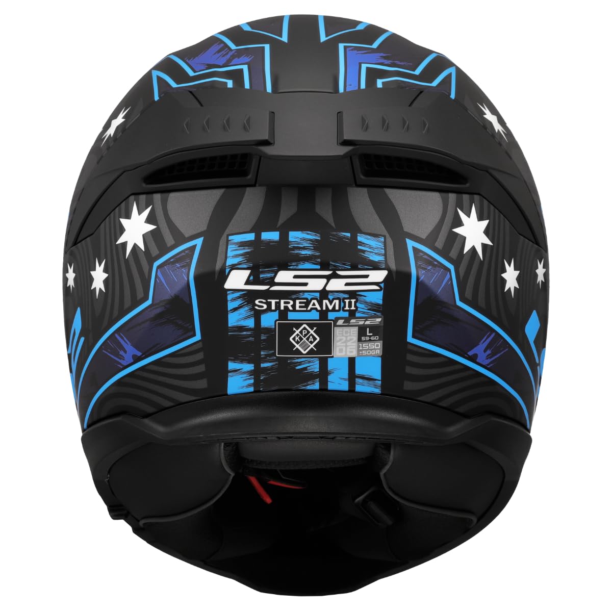 LS2, Casco Moto Integral STREAM II GALDAM Matt Black Blue, L