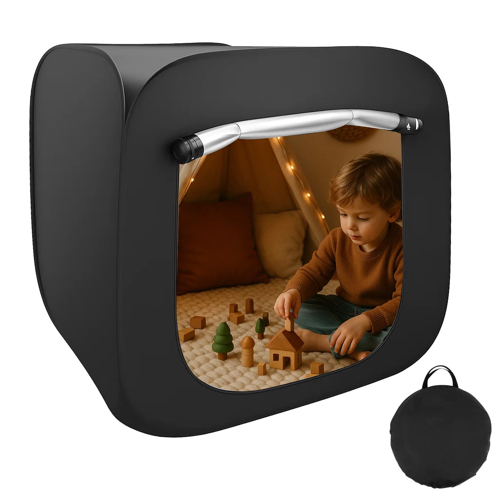 Autismus Hilfsmittel, Autismus Spielzeug, Sensorisches Spielzeug Kinderzelt indoor, Sensorisches Zelt, Spiele für Autistische kinder,Blackout Sensory Tent Entspannen für Ängsten, Konzentrationsmange Spielzeug