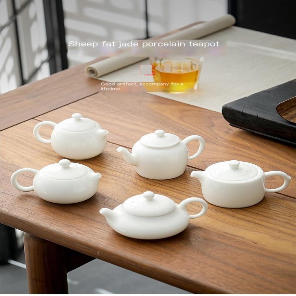 Amazon.com | Porcelain tea Pot Ceramic Teapot Mutton Fat Jade