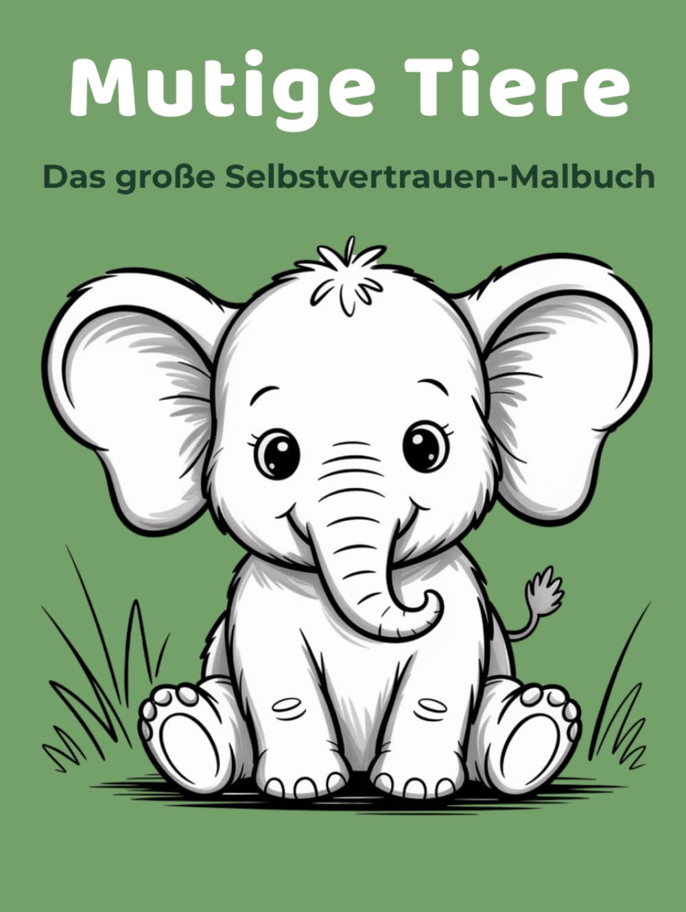 Mutige Tiere – Das große Selbstvertrauen-Malbuch:: Ein liebevolles A4-Hardcover Malbuch für starke Gefühle, Mut und Selbstvertrauen für Kinder 4 bis 7 Jahren