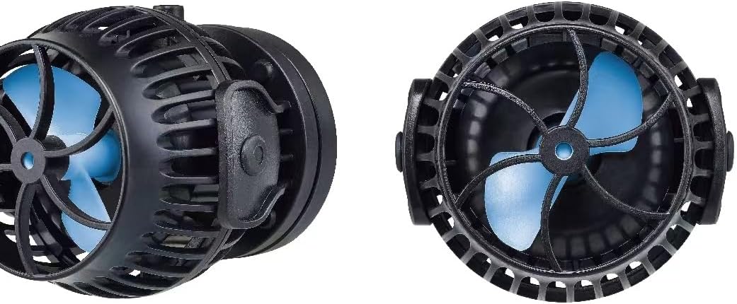 Jebao EOW-3 Wave Maker Pump, side and front view