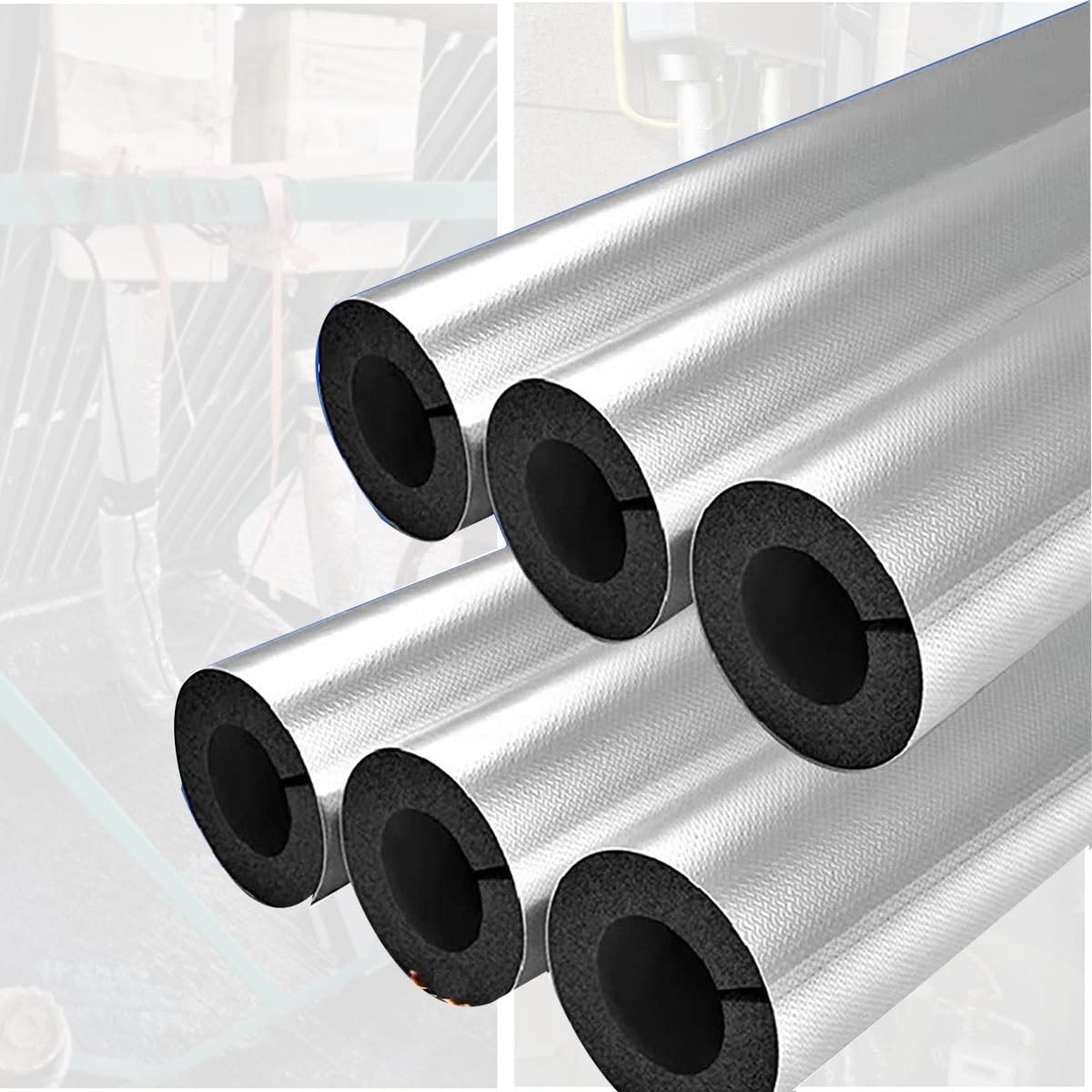 Antivries Buisisolatie Schuim Isolatie Pijp Airconditioner Warmte Isolatiepijp 16mm 20mm 27mm 34mm 43mm Eenvoudig Te Installeren ( Color : ID110mmxT20mmxL0.95m