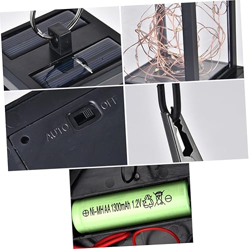 Miniatura 8 de DOITOOL 2 unids luces solares decorativas al aire libre luces solares exteriores luces solares al aire libre linterna solar exterior luces solares