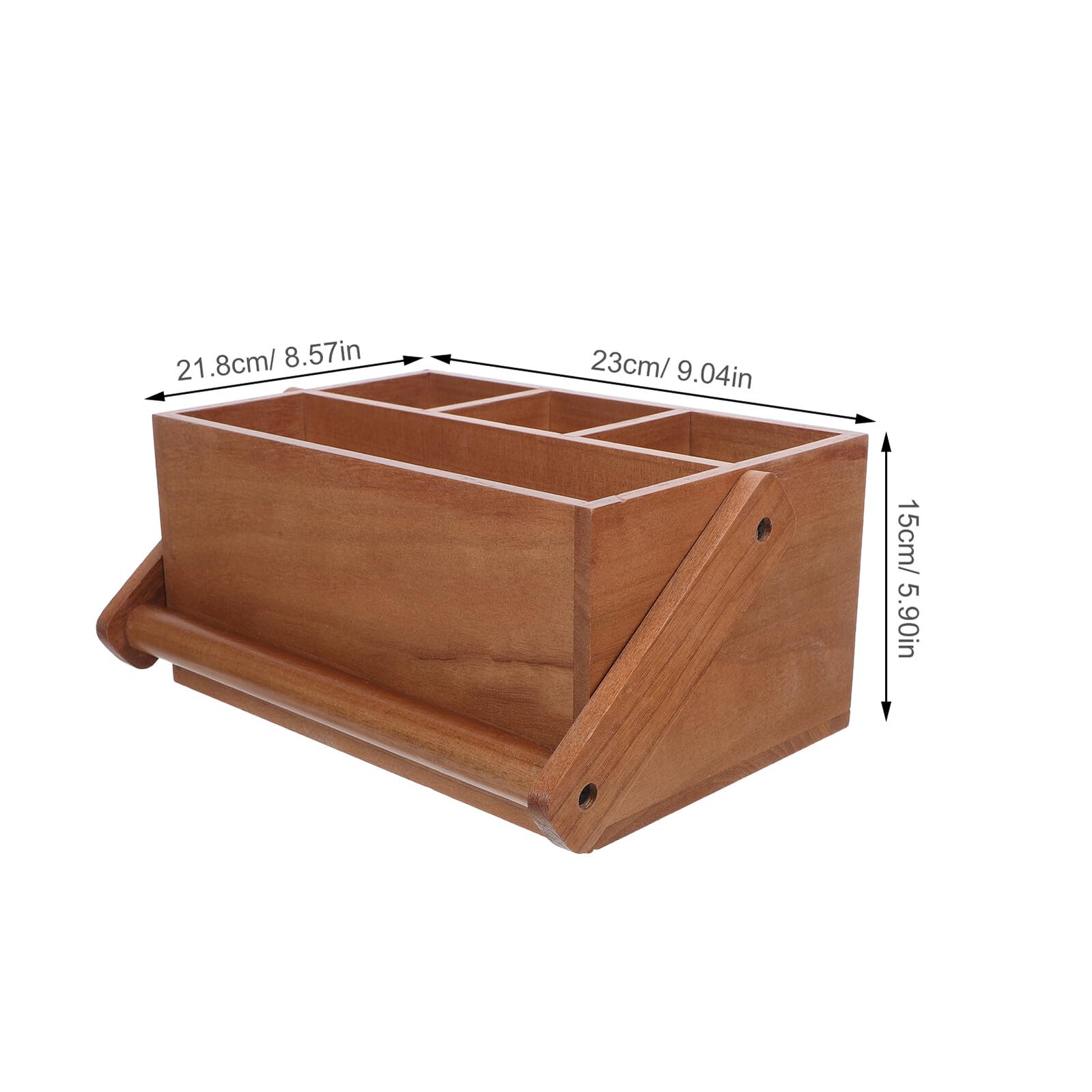 TOYANDONA Porte-ustensiles de Comptoir Vintage en Bois avec Compartiments