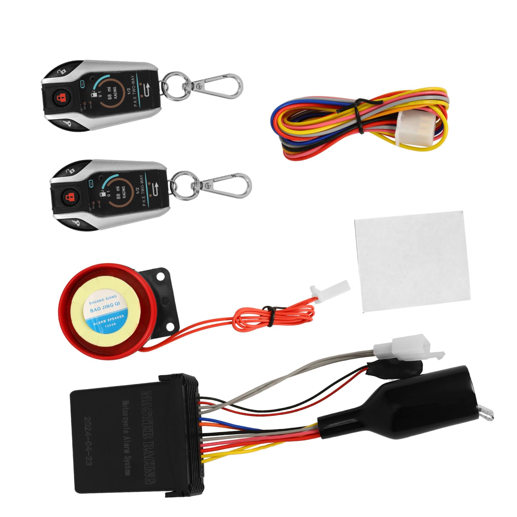 GARVALON Kit Antifurto per Moto con Avvio Remoto e Localizzatore Veicolo, Dispositivo di Sicurezza in Plastica con Telecomando, per Protezione Motociclistica