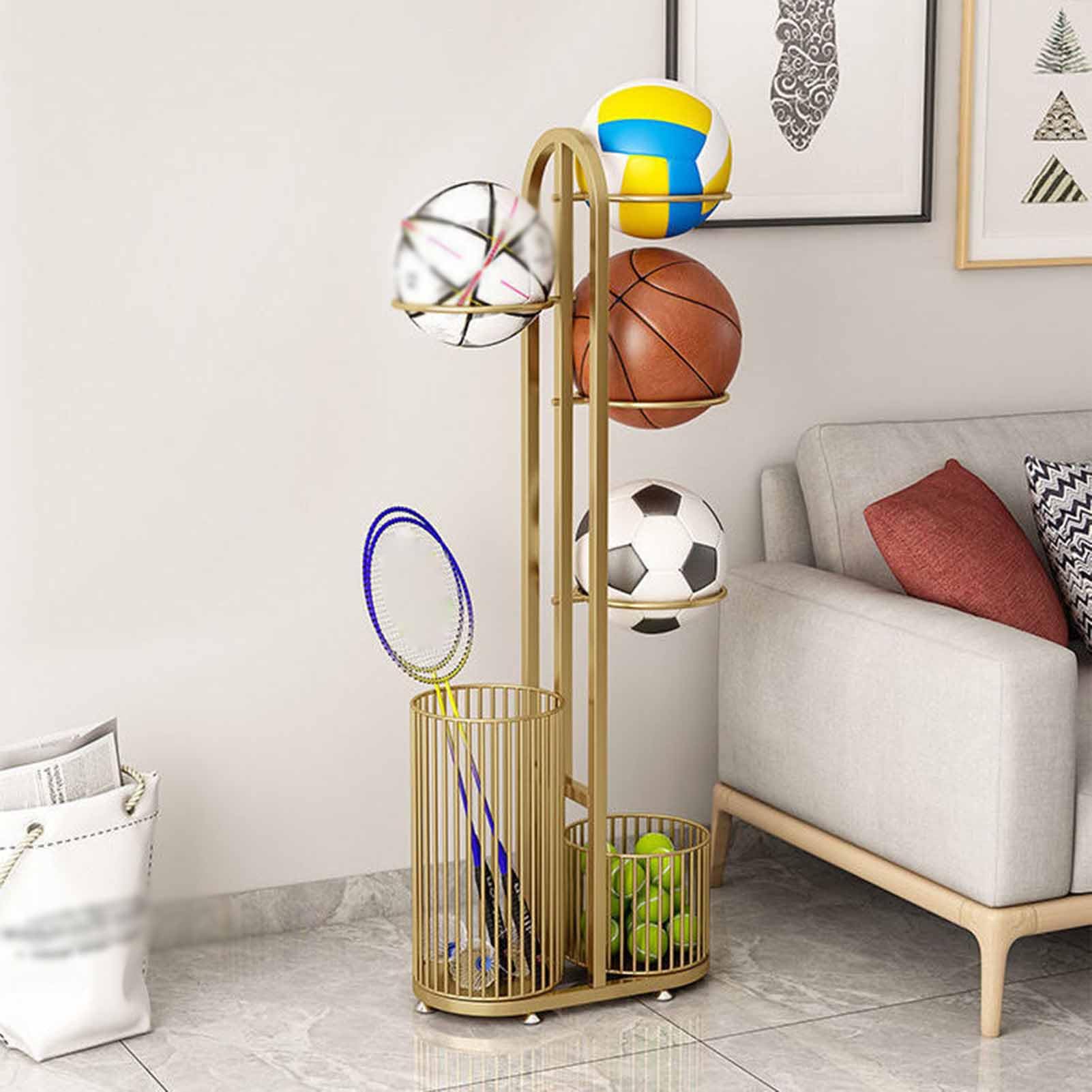 Support de rangement pour ballons de basket pour ranger vos ballons de sport