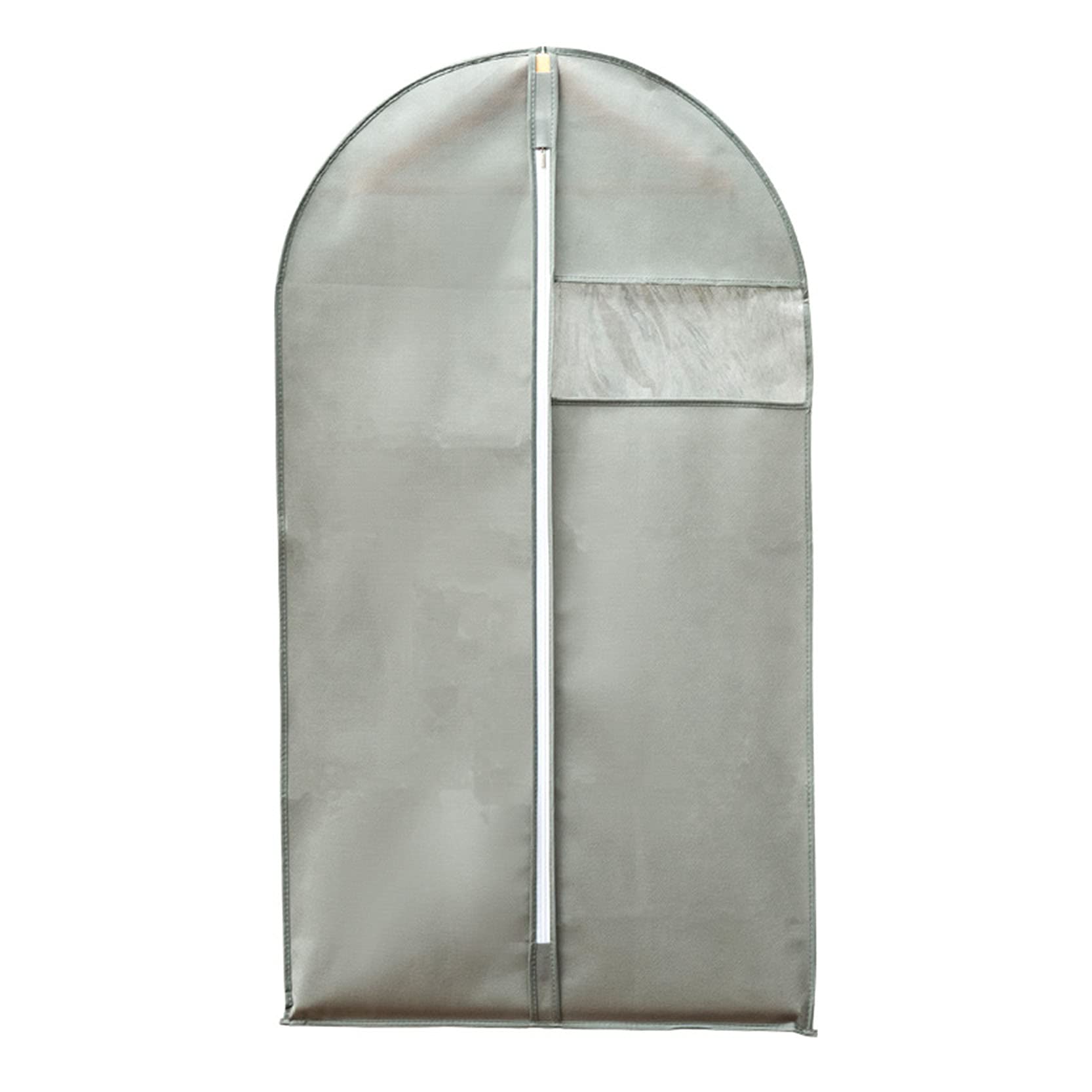 borsa per vestiti, Copriabiti con finestra trasparente, 6 pezzi, copriabiti in tessuto non, antipiega, durevole, lavabile(Grey,60 x 130 cm)