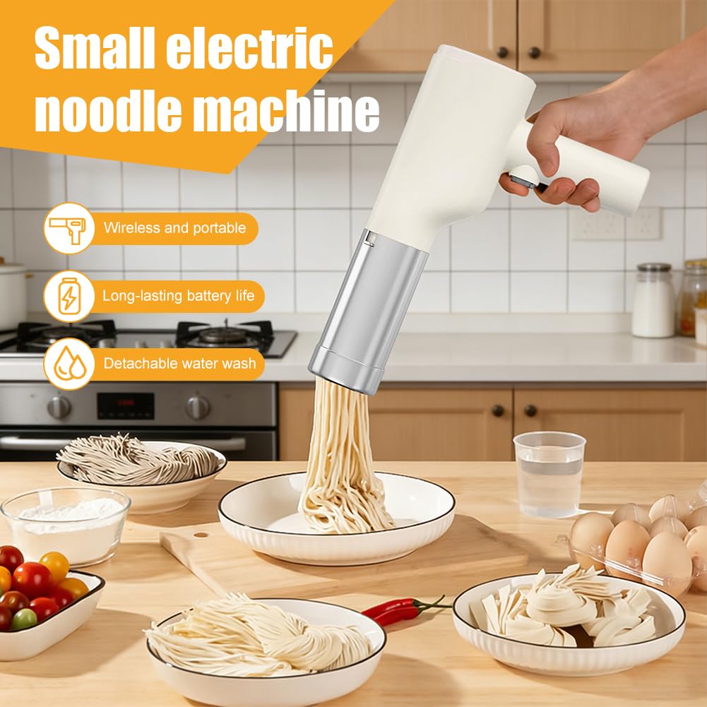 CEWROM Nudelmaschine Elektrische Handheld 40W mit 5 Pressformen
