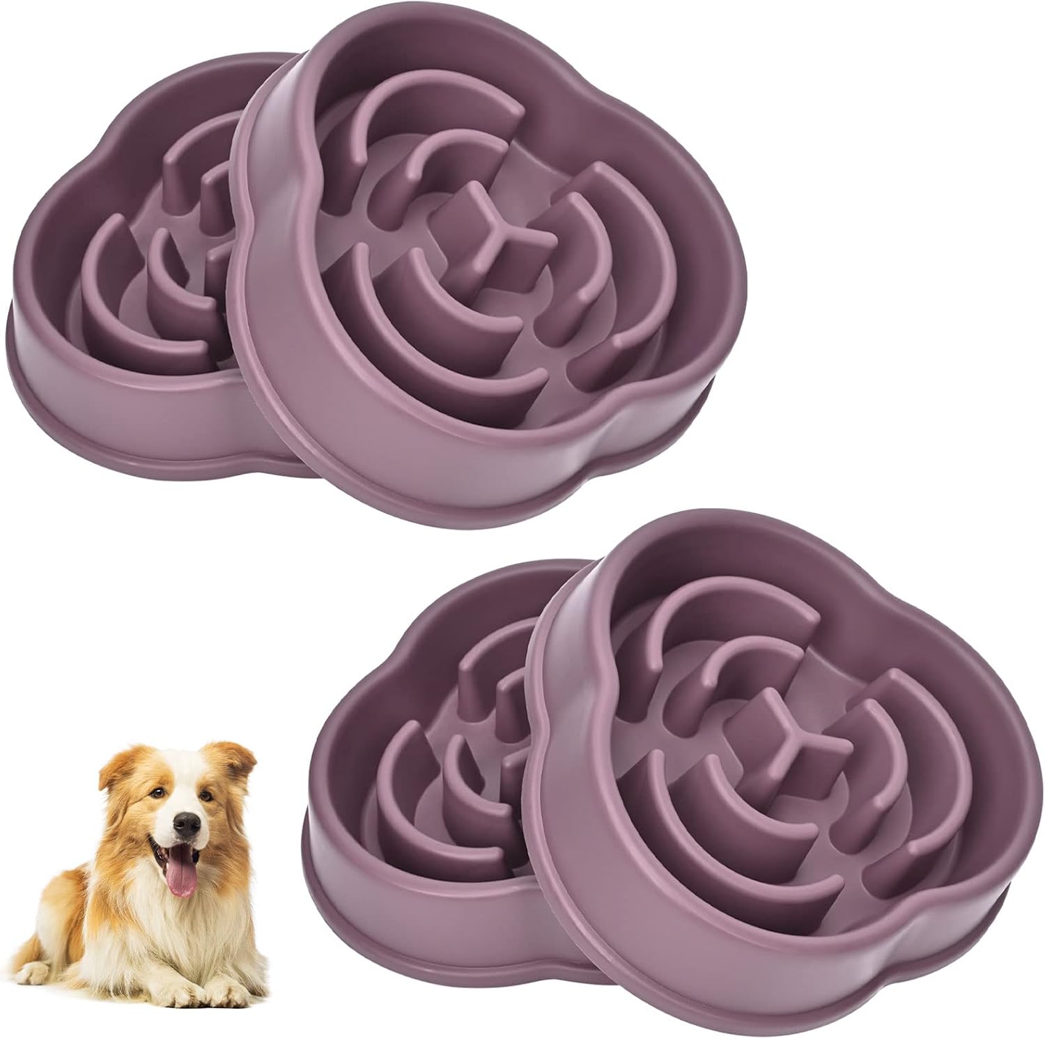 Slow Feeder Dog Bowls for Small Medium Dog, Puzzle Slow