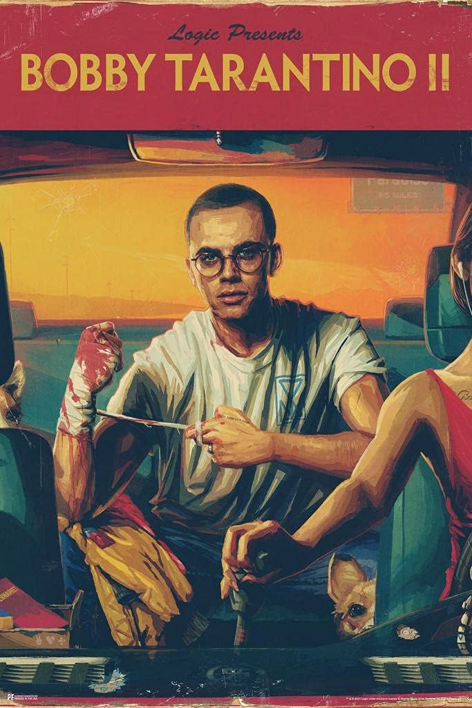 Logic Merch Bobby Tarantino II Album Cover Art Rap Posters Logic Rapper Merch Logic Merchandise Everybody Young Sinatra No Pressure YSIV Logic Glasses Cool Wall Art Print Poster 16x24