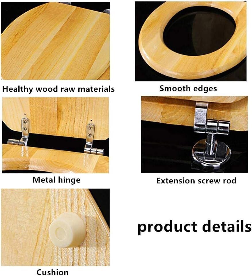 Abattant de toilette en bois V fixation bas - 7