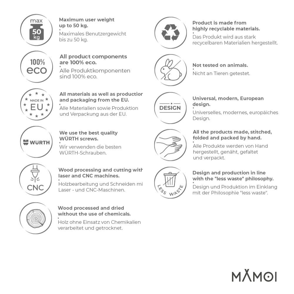 MAMOI® Klettergerüst Indoor, Sprossenwand für Zimmer, Turnringe für Klettern, Kletterwand und Spielgeräte, Turngeräte mit Klimmzugstange für drinnen, Sportgeräte