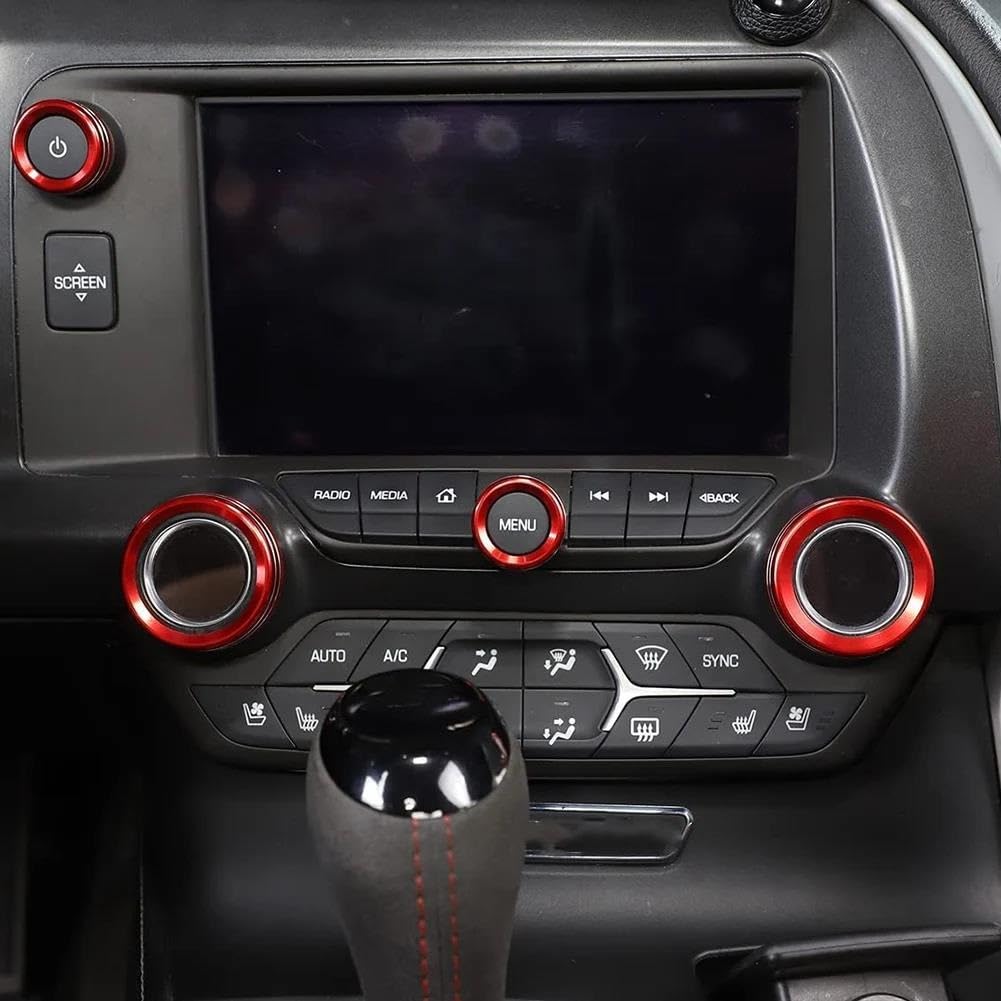 4 Coprimanopole Aria Condizionata In Lega Di Alluminio Arancione Per Chevrolet Corvette C7 (2014-2019) - 2