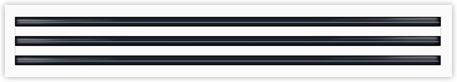 BUILDMART - 36" Linear Slot Diffuser - (3 Slot) Triple Slot - White Decorative Air Vent - Modern AC Vent Cover for Ceiling, Walls & Floors - Texas Buildmart