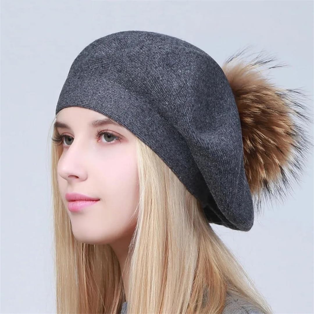 Shihreen Fall/Winter Newsboy Beret Cap, Warm Boiled Wool Headgear with Adjustable Band, One Size Fits Most Black
