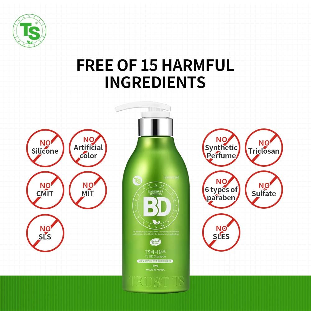 Amazon.com : TS BD Shampoo for Dandruff & Itchy Scalp (17.6 Fl Oz
