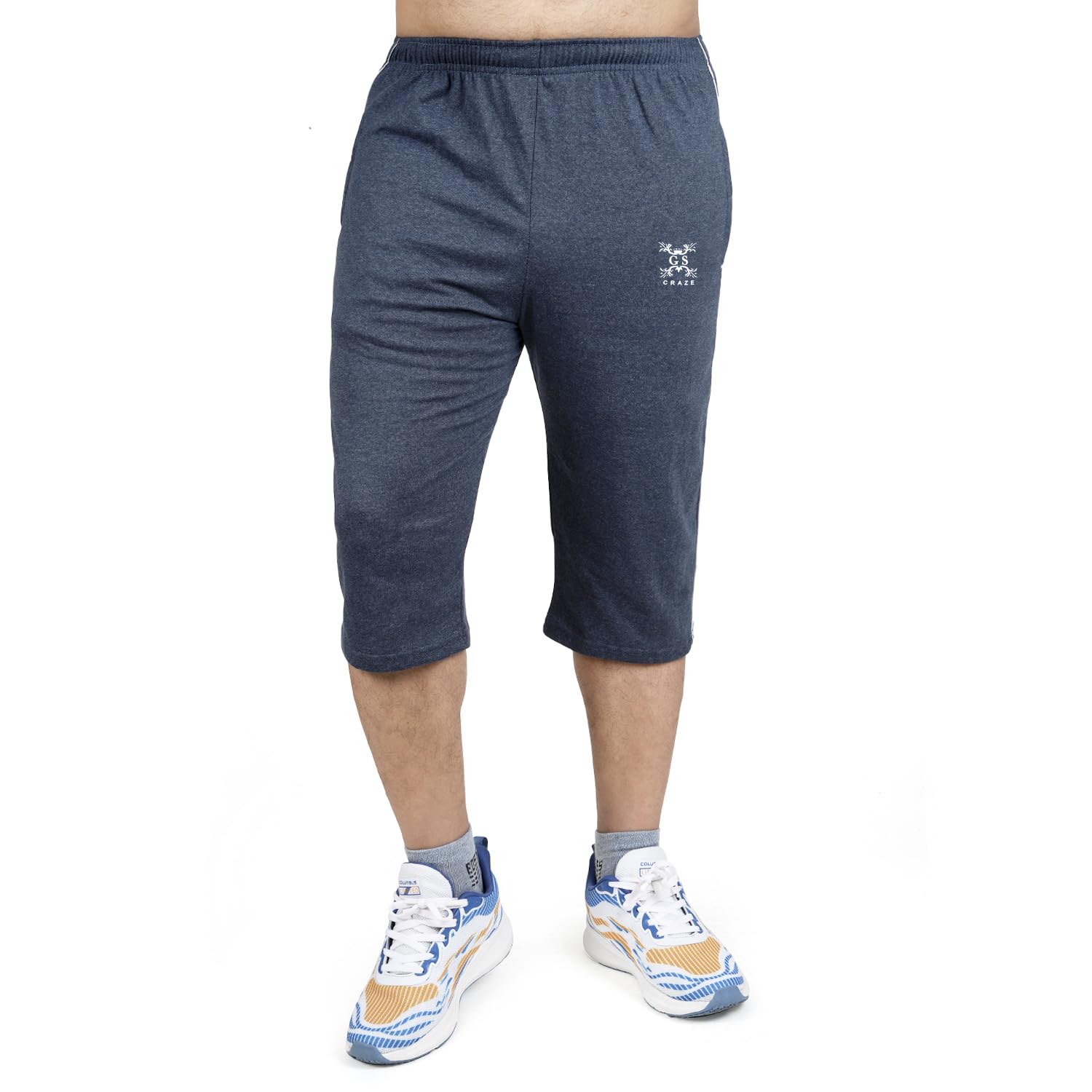 gs craze G S Craze Men's Stylish and Comfortable Capri Pants for Every Occasion Blue Capri Shorts - L |-picture-40
