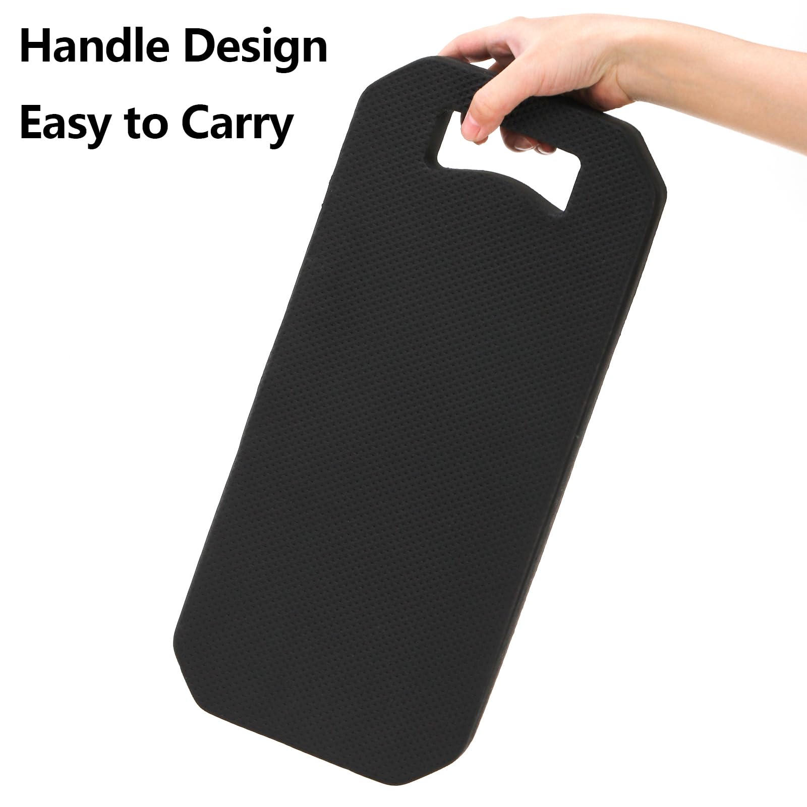 Hacaroa Paquete de 3 rodilleras de jardín de espuma EVA gruesa, cojín impermeable para jardinería, baño de bebé, yoga, cómodo, ligero, color negro