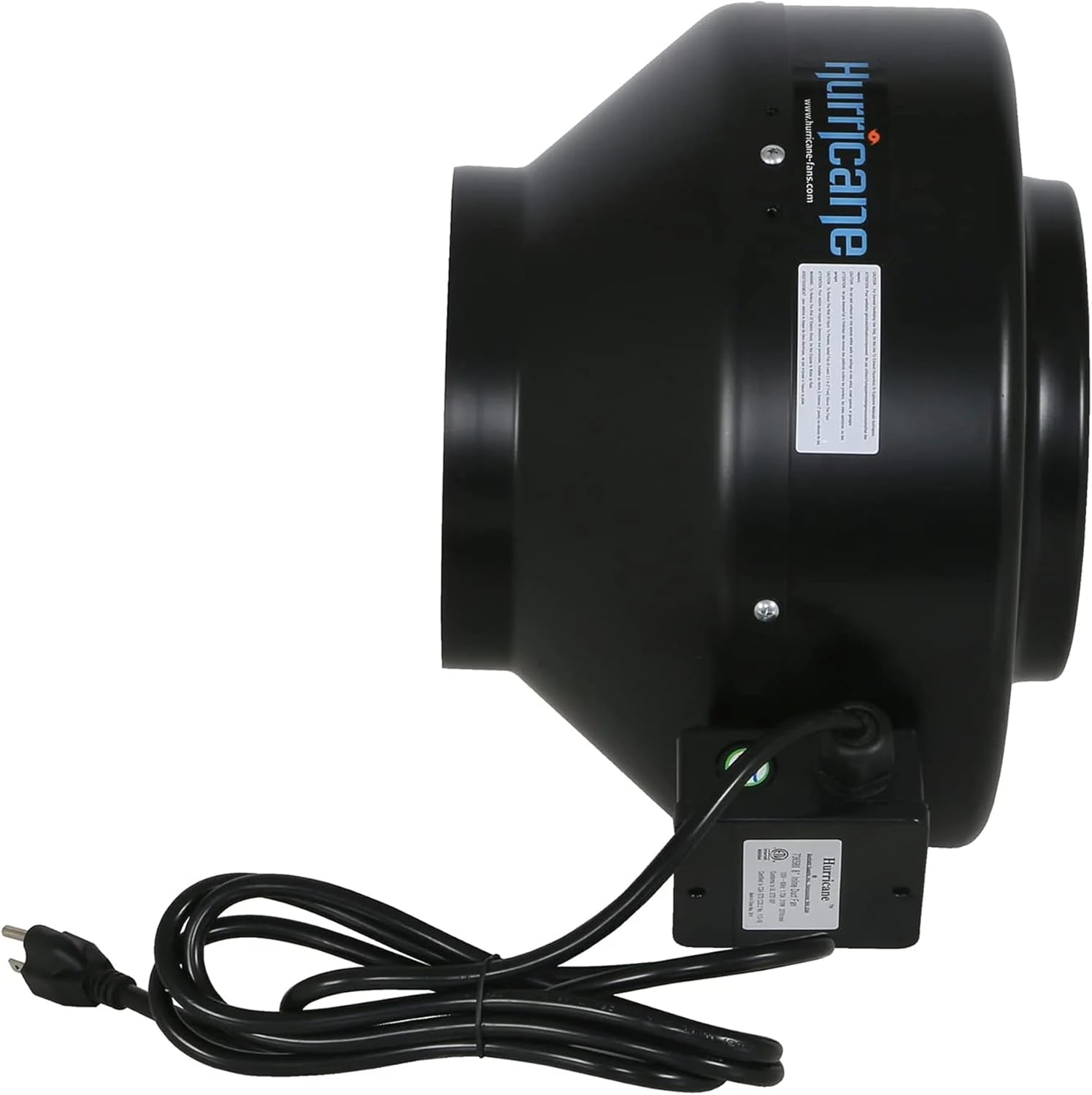 Hurricane Commercial Grade Inline Fan for Phresh & Black Ops Carbon Filters, Ideal-Air Ducting and Clamps and Titan Controls Ventilation Controllers