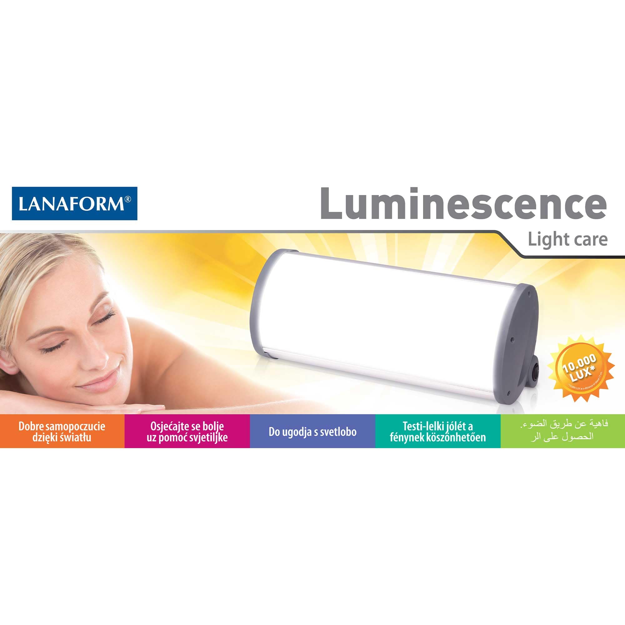 LANAFORM - Luminescence - Lampe Luminothérapie - 10000 Lux - Luminothérapie - Sans UV - Lampe Lumière Du Jour