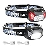 Lepro LE Headlamp Rechargeable, LED Head Lamp with 6 Modes for Camping & Hiking Gear Essentials, IPX4 Waterproof High Lumen Bright Headlight Flashlights with Adjustable Headband, USB Cable Include