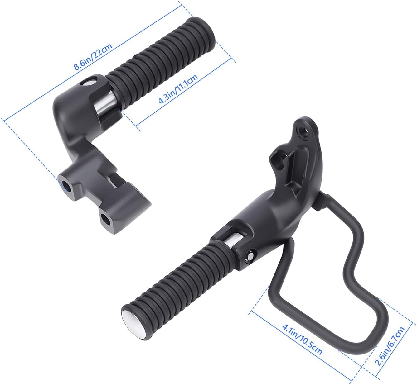 Passenger Foot Pegs Rear Foldable Footpegs with Heat Shield Bracket for Indian Scout 2015-2024 Scout Bobber 2018-2025 Scout Sixty 2016-2024 Passenger Pegs Accessories, Black