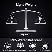 Vista 4 de Paquete de 2 linternas con clip, luz de correr para corredores, luces de seguridad recargables para caminar por la noche, linterna manos libres, luz