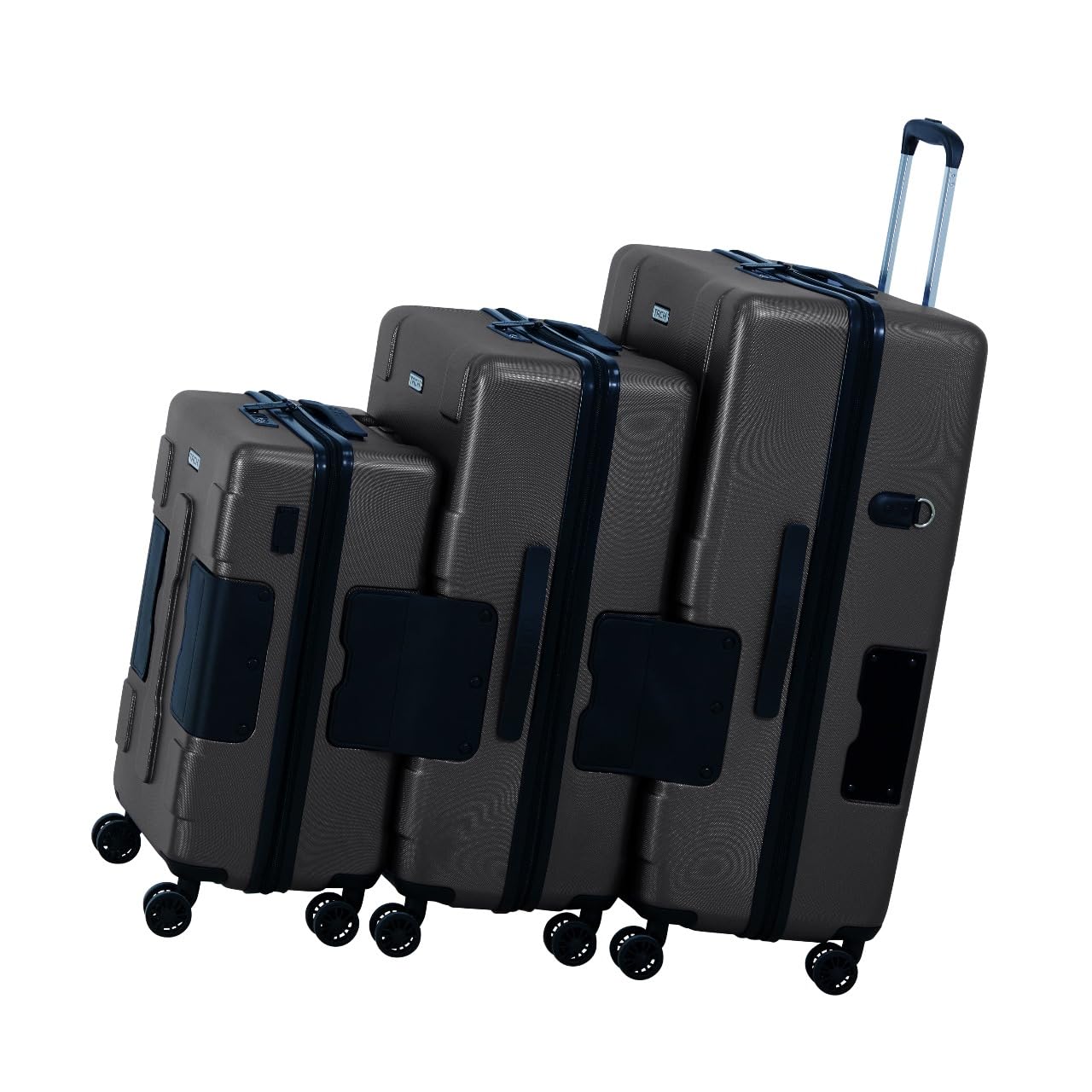 Patented Connecting Hard Shell 3 Piece Luggage Set - 20, 24 & 28 inch Luggage | Carry-On, Medium & Large Rolling Suitcases - Black