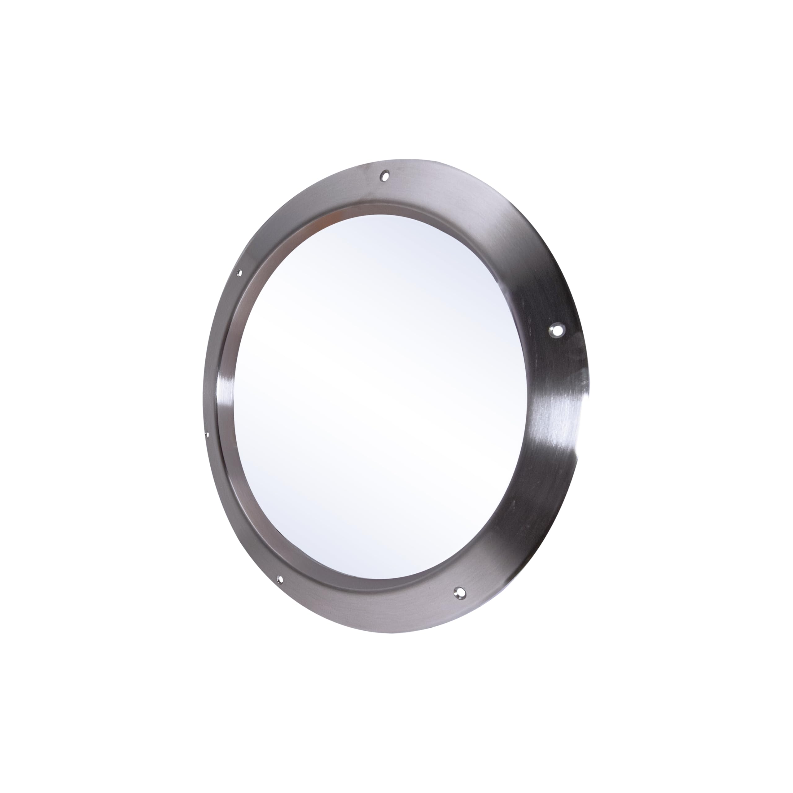 Ojo de Buey para Puertas con Cristal | 350 mm | Perfil de Aluminio Acabado INOX | Diseño Moderno y Resistente